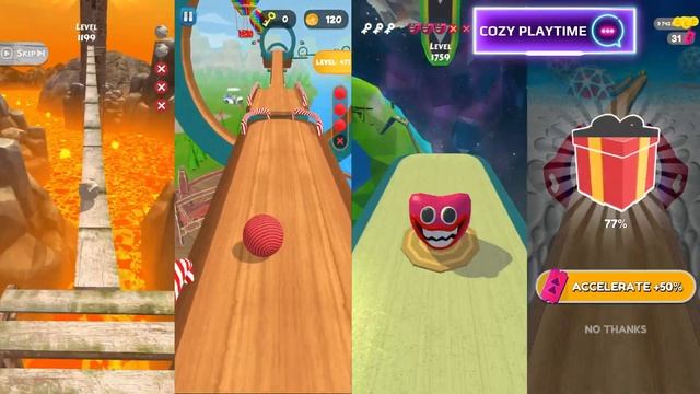 Rollance vs Fast Ball Jump vs Action Balls vs Going Balls - Android, IOS gameplay
