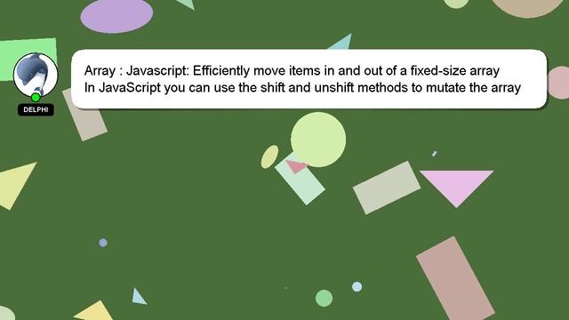 Array : Javascript: Efficiently move items in and out of a fixed-size array
