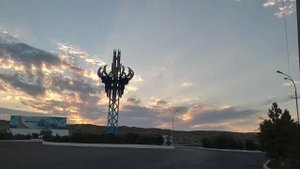 Туркменистан. Красноводск. Дорога в аэропорт.