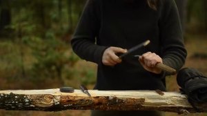 3 дня одиночного похода - печь, изготовление стола и ложки своими руками