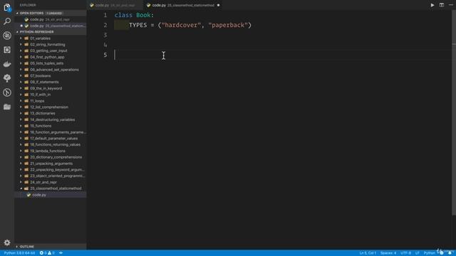 02 - A Full Python Refresher - 027 @classmethod and @staticmethod
