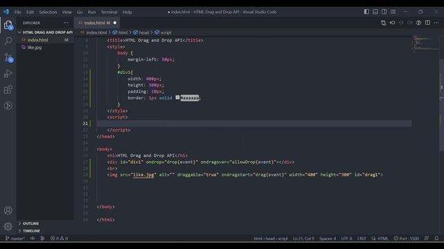 Simple HTML Drag and Drop API #html #css #drag #drop #api