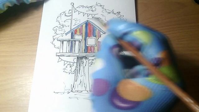 БЛИК- рисуем дом на дереве акварелью смотреть онлайн