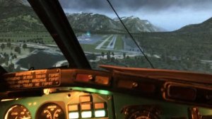 Авиатренажер ТУ-154М кривая посадка на Аляске:)