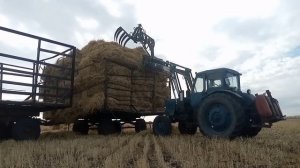 погрузка и вывозка соломы.