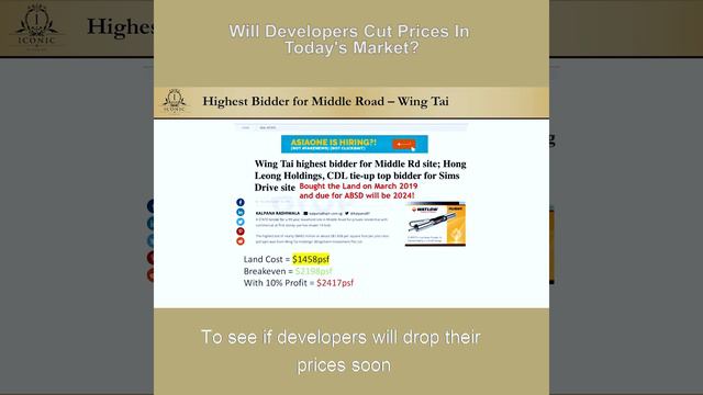 Singapore Property Secret! Will developer cut prices today? смотреть онлайн