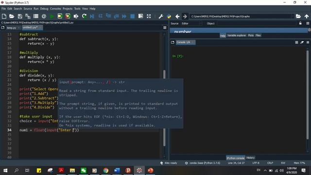 Create a Calculator using Python - 2020