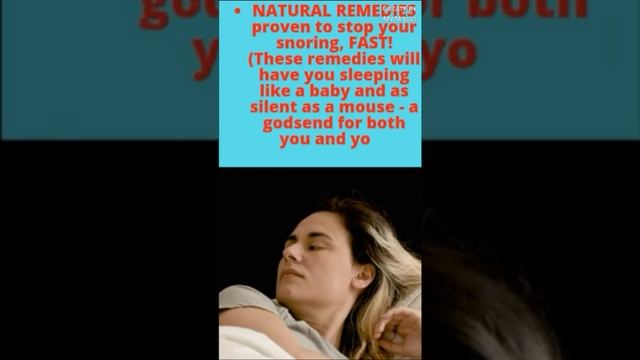 Snoring||Stop snoring/Snoring treatment