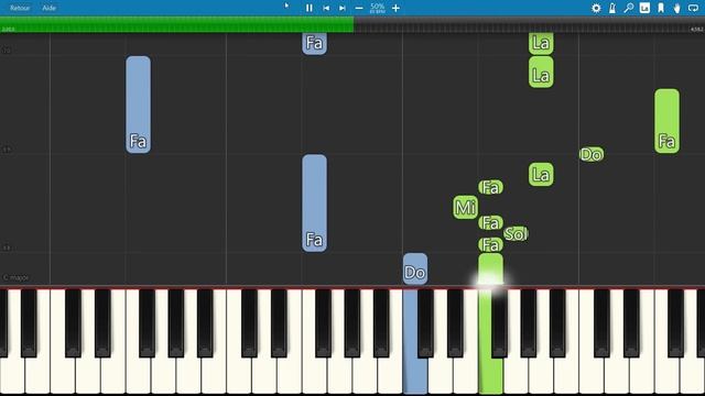 SLOW piano tutorial "LA JAVA BLEUE" Fréhel, 1939, avec partition gratuite (pdf) смотреть онлайн