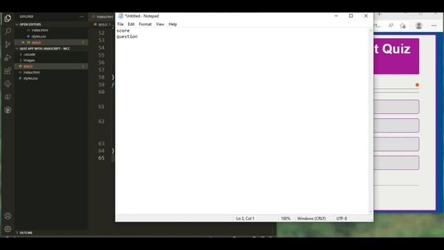 Javascript quiz app