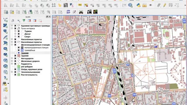 QGIS Sochi 01 extract OSM смотреть онлайн