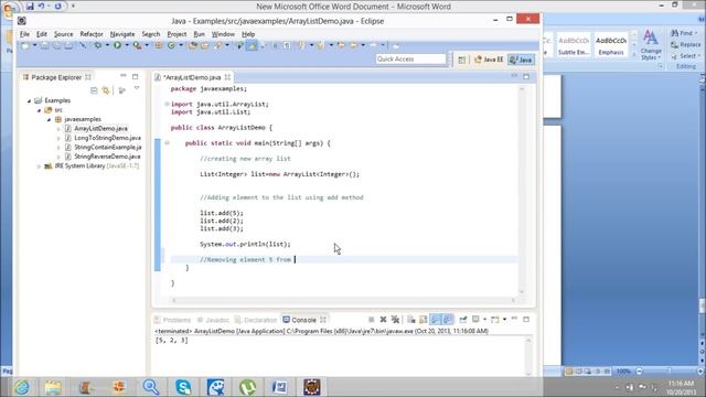 How to create arraylist in java