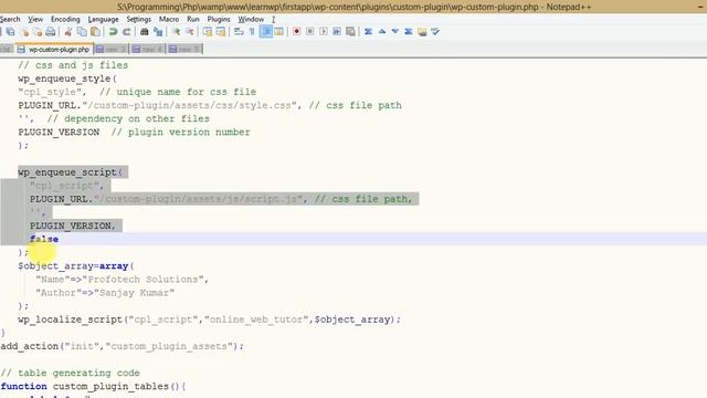 Wordpress Plugin Development tutorial from scratch (Part 12) Custom JavaScript on Wordpress page
