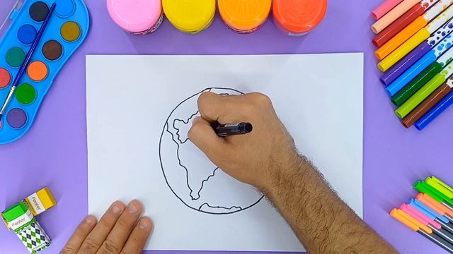 HOW TO DRAW Earth ? | CUTE DRAWING смотреть онлайн