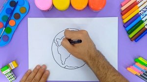 HOW TO DRAW Earth ? | CUTE DRAWING