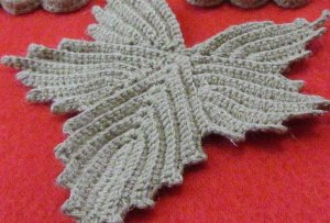 ВИНОГРАДНЫЙ ЛИСТ крючком для ирландского кружева. Мотив для воротничка "Виноградная лоза"