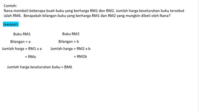 6.2 PERSAMAAN LINEAR DALAM DUA PEMBOLEH UBAH смотреть онлайн