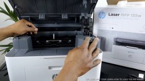 HP LASER MFP 135W LEARN HOW TO LOAD THE INK TONER.
