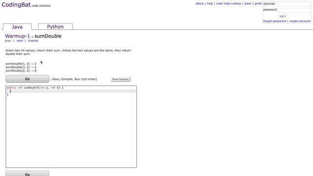 CodingBat Java | Warmup 1 Walkthrough | #1