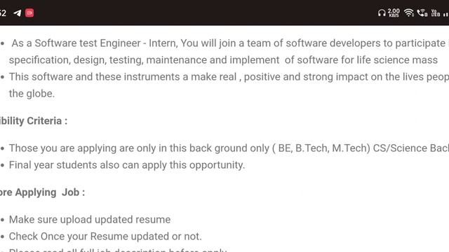 Job 1 | Python Internship For Freshers | Python Geeks Telugu