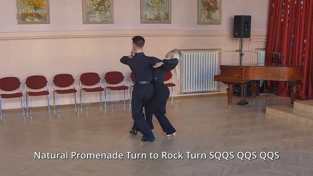 Tango Basic (Silver) Choreography - Natural Promenade Turn to Rock Turn, Brush Tap смотреть онлайн