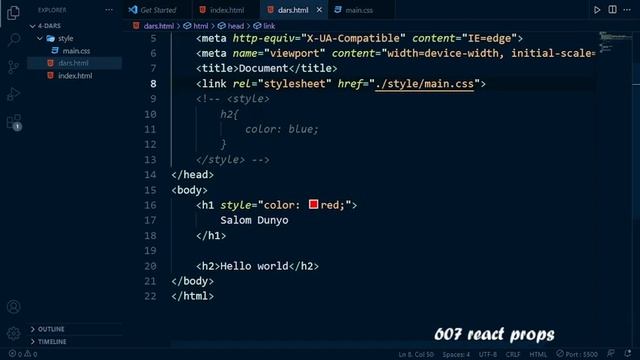 1- dars HTML  kirish. Front End dasturlash. #website #frontend #development #programming #webdesign