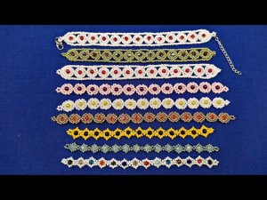 Украшения из бисера. 1 вариант. Браслет из бисера Мастер класс для начинающих.