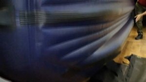 Лодка ПВХ Риф Скат 370Fi пластиковый транец интегрированный фальшборт серо-синяя