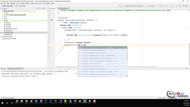 Flutter Development Tutorial - Swipe Layout