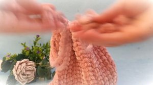 Что связать из велюровой или плюшевой пряжи? Обзор сумки.