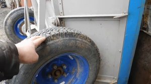 Мотоблок МТЗ. Замена штатных колёс прицепа.