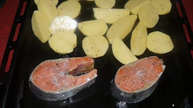 Форель и семга в духовке. Стейки. Очень простой и вкусный рецепт.