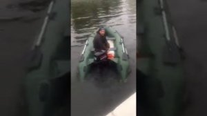 Первый выезд на лодке! До слёз!)))