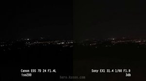 Canon 7D iso vs Sony PMW EX1 db