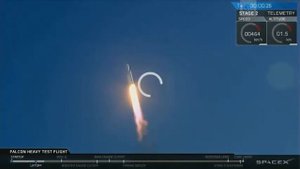 Сверхтяжелая ракета носитель Falcon Heavy стартовала с мыса Канаверал