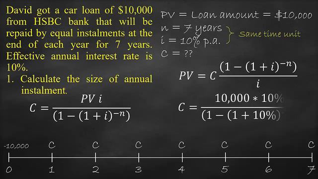 Loan Amortisation Example: 1. Calculate Instalments, Total Repayment and Total Interest смотреть онлайн