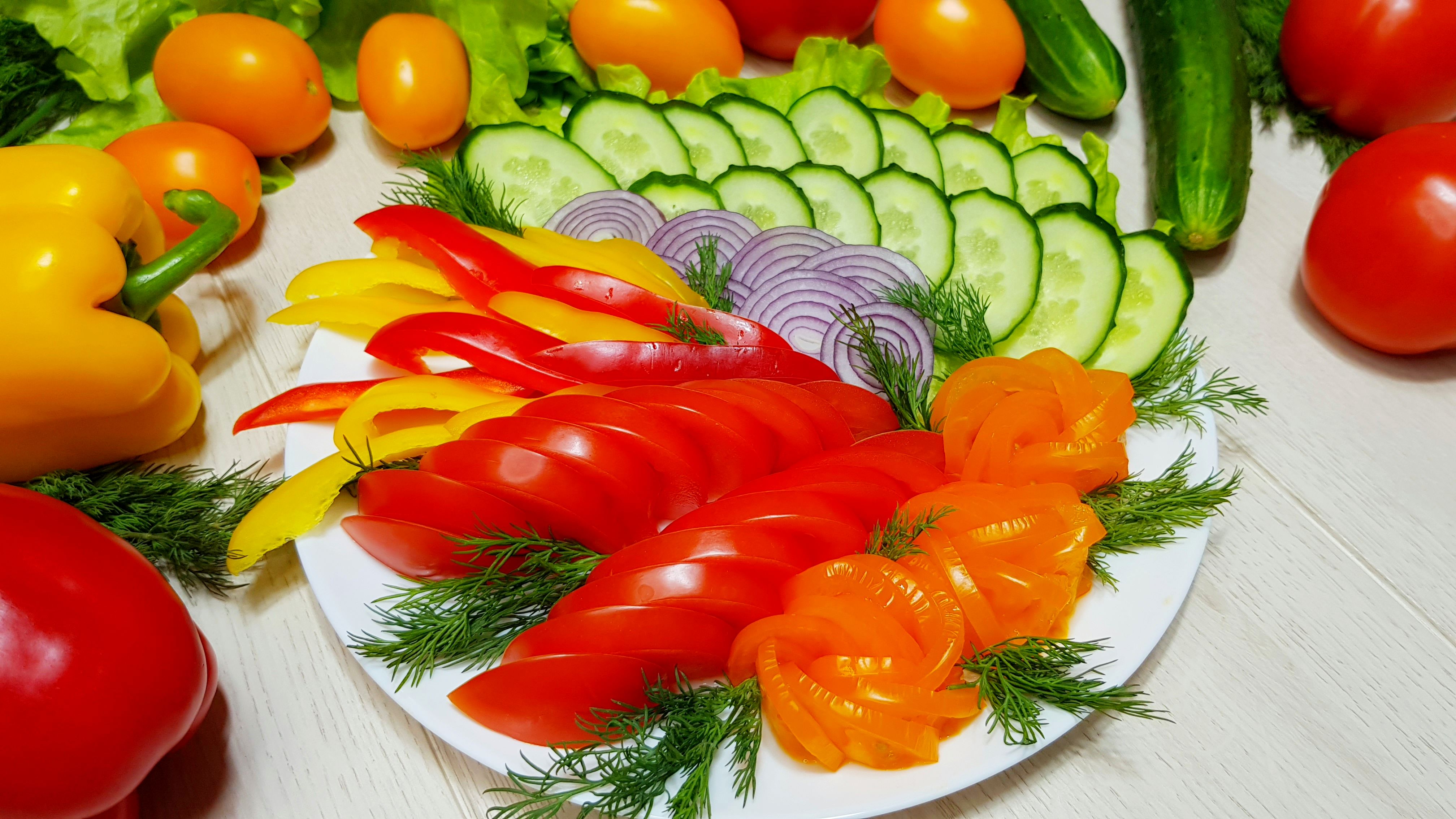 Как красиво сделать овощную нарезку на стол фото в домашних условиях