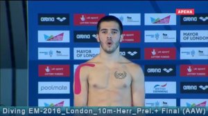 Diving EM-2016 10m Herr Prel.+ Final