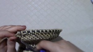 Вазочка на ножки совмещаю обычное плетение с корневым из бумажной лозы 2 часть