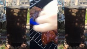 Рёбра и рулька барбекю горячего копчения в бочке