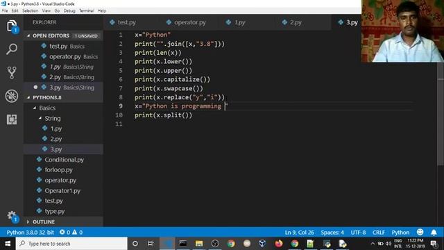 ? Python - String and String Methods | ?Python for beginners | ?Python complete course in Tamil