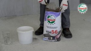 Нанесение гидроизоляционной смеси ANSERGLOB WSR 56