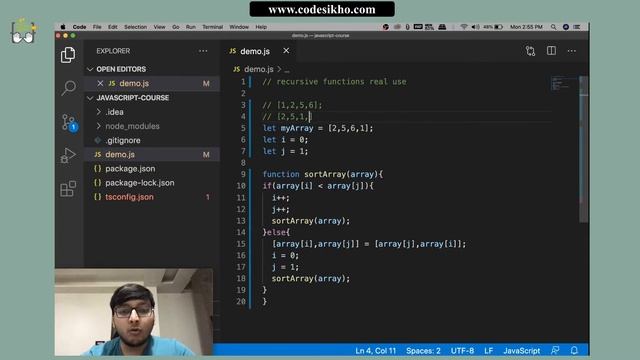 Recursive function in Javascript - interview Preparation | Hindi