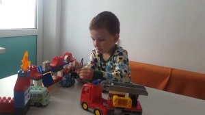 Лего дупло тачки. Маквин. Пожарная машина. lego duplo . DISNEY CARS.  lightning MCQUEEN.