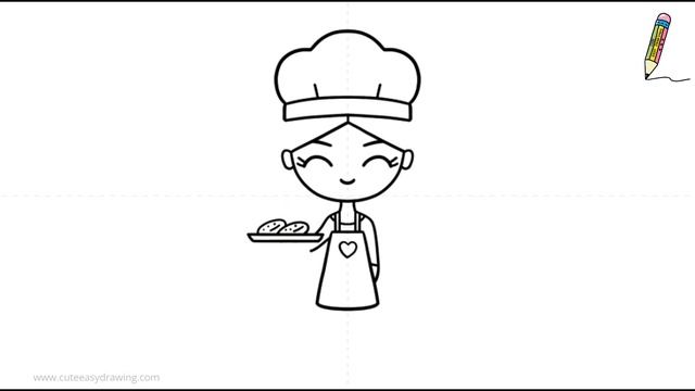 How to Draw a Cute Chef Girl Easy смотреть онлайн