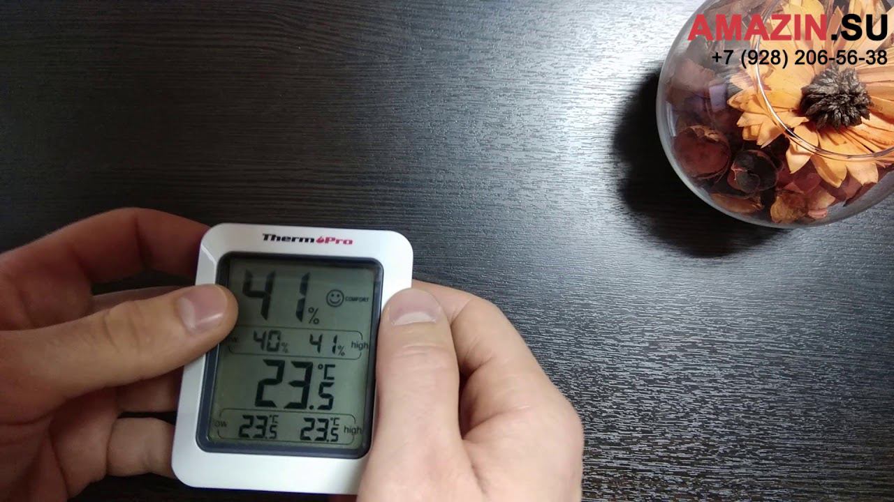 Видео обзор электронного комнатного термометра Therm Pro TP-50 смотреть онлайн