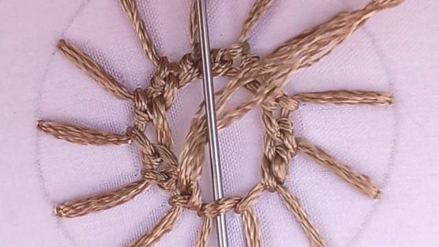 Sun Wheel Stitch tutorial#Easy Hand Embroidery Blanket Stitch Variation/Needle Work/Threads Skills смотреть онлайн