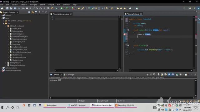 Method 2 | create a class and object by using java and assigning class variables #javaprogramming смотреть онлайн