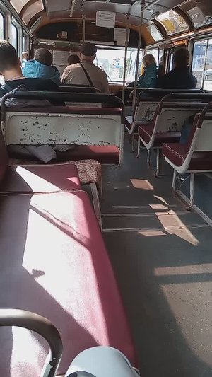 ПАЗ-672 с движком Toyota UZ на регулярном рейсе по маршруту 103 Ульяновск - Новоульяновск.