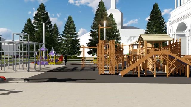 Соборная площадь г. Слободской - Концепция